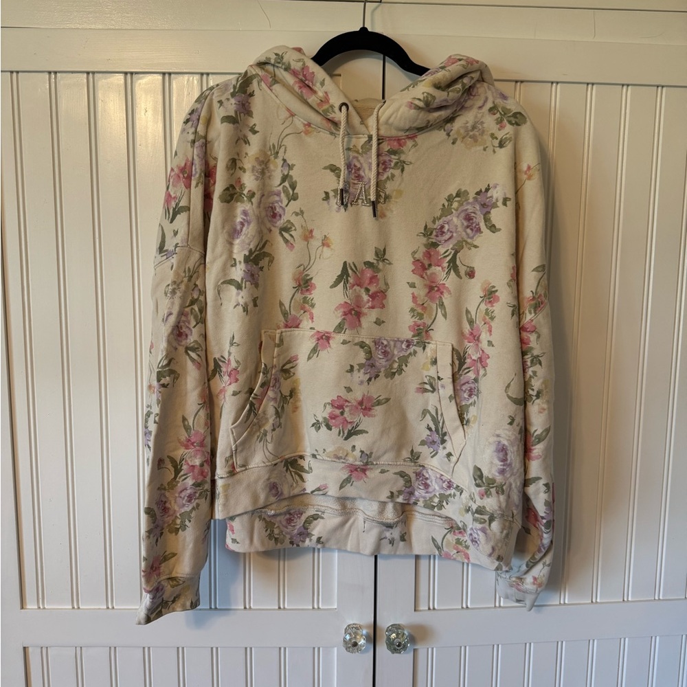 LoveShackFancy Floral Cream Hoodie